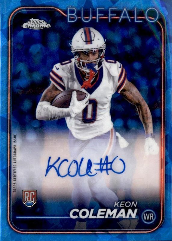 Keon Coleman 2024 Topps Chrome Sapphire Edition #RA-KCO Rookie Autographs RAW
