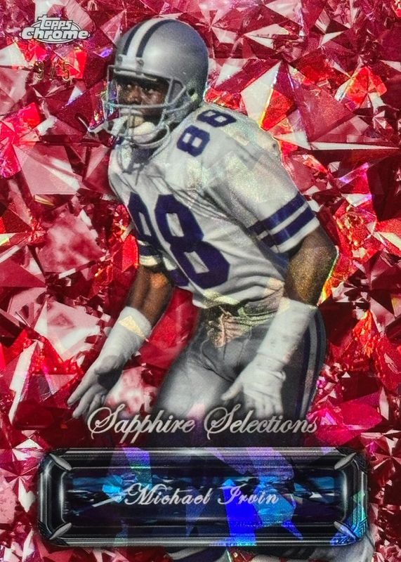 Michael Irvin 2024 Topps Chrome Sapphire Edition #SS-15 Sapphire Selections - Red /5 RAW