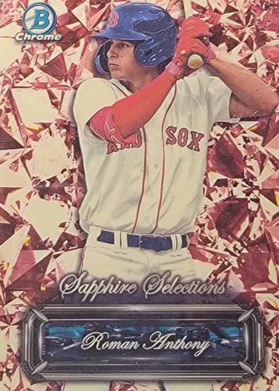 Roman Anthony 2024 Bowman Sapphire Edition #BSS-19 Sapphire Selections - Superfractor /1 RAW