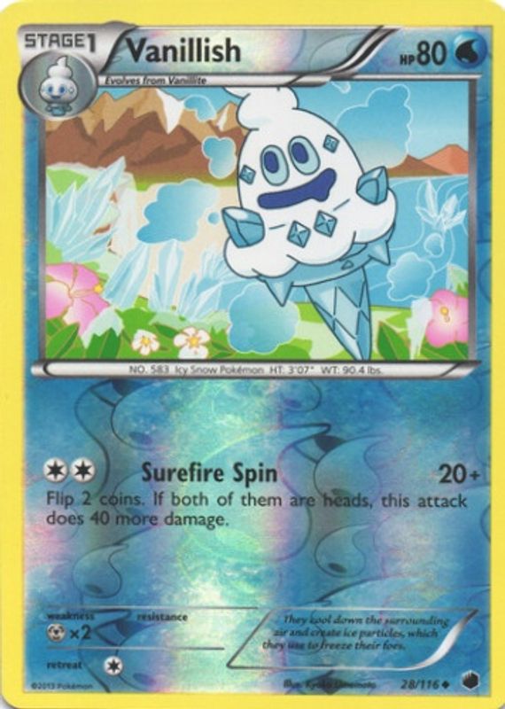 2013 Black & White: Plasma Freeze #028/116 Reverse Holo