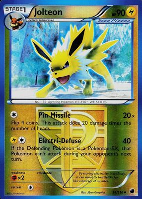 2013 Black & White: Plasma Freeze #034/116 Reverse Holo