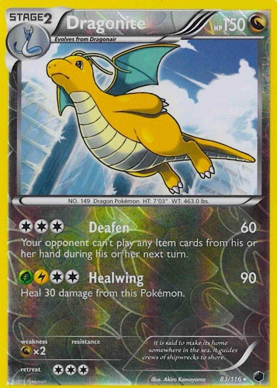 Dragonite 2013 Black & White: Plasma Freeze #083/116 Reverse Holo BGS 10 PRISTINE