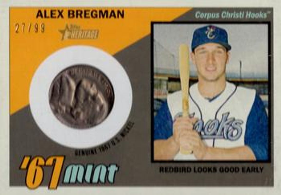 2016 Topps Heritage Minor League #67M-AB 1967 Mint Relics - Nickel /99