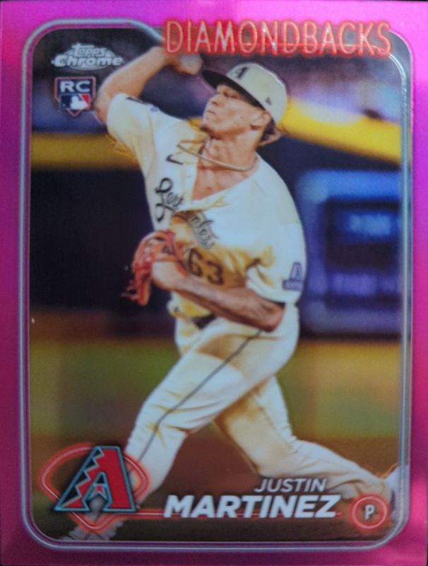 Justin Martinez 2024 Topps Chrome #159 Pink Refractor Rookie RAW