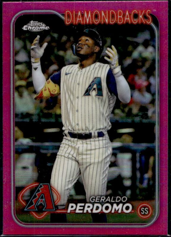 Geraldo Perdomo 2024 Topps Chrome #288 Pink Refractor RAW