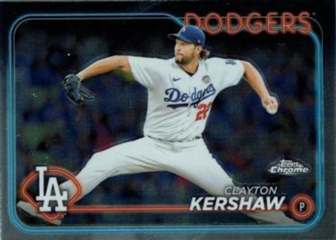 Clayton Kershaw 2024 Topps Chrome #110 Base RAW