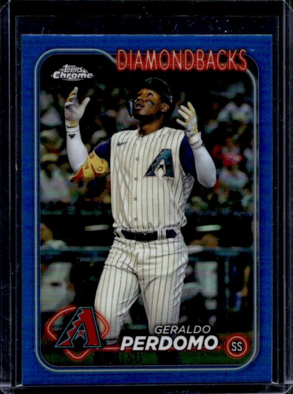 Geraldo Perdomo 2024 Topps Chrome #288 Blue Refractor /150 RAW