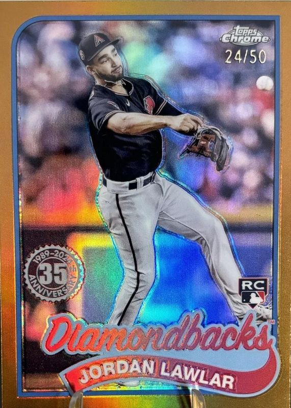 Jordan Lawlar 2024 Topps Chrome #89CB-14 1989 Baseball - Gold Refractor /50 Rookie RAW