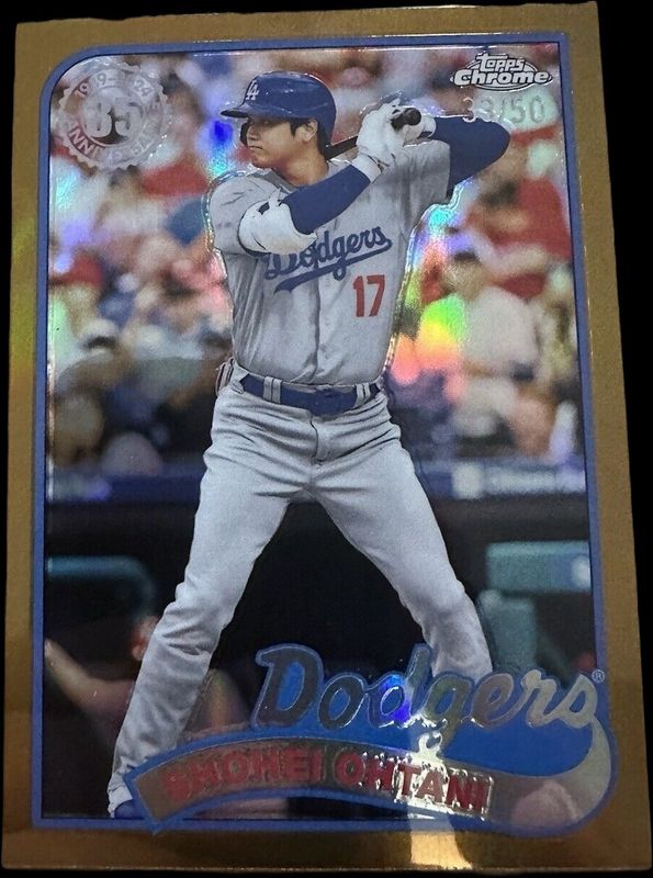 Shohei Ohtani 2024 Topps Chrome #89CB-5 1989 Baseball - Gold Refractor /50 RAW