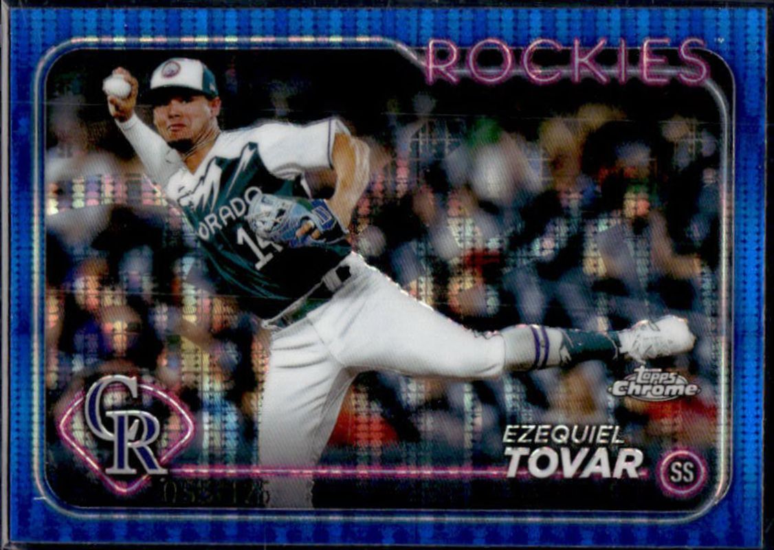 Ezequiel Tovar 2024 Topps Chrome #105 Blue Sonar Refractor /125 RAW