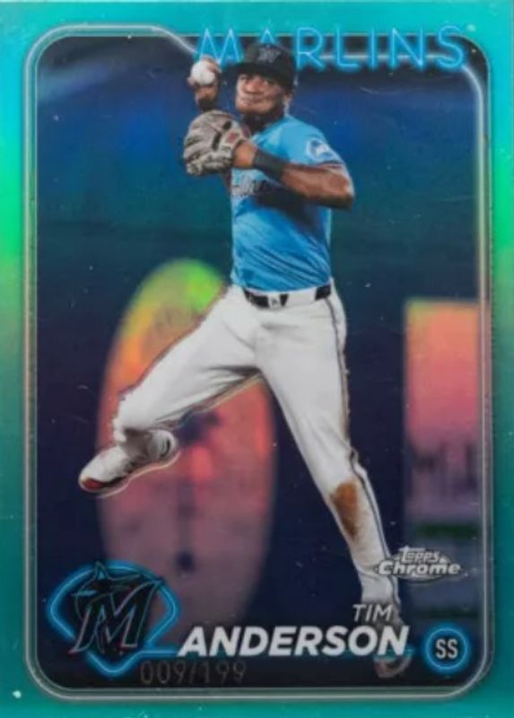 Tim Anderson 2024 Topps Chrome #204 Aqua Refractor /199 RAW