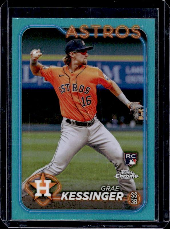 Grae Kessinger 2024 Topps Chrome #193 Aqua Refractor /199 Rookie RAW