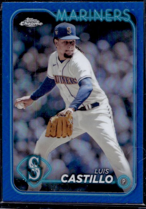 Luis Castillo 2024 Topps Chrome #129 Blue Refractor /150 RAW