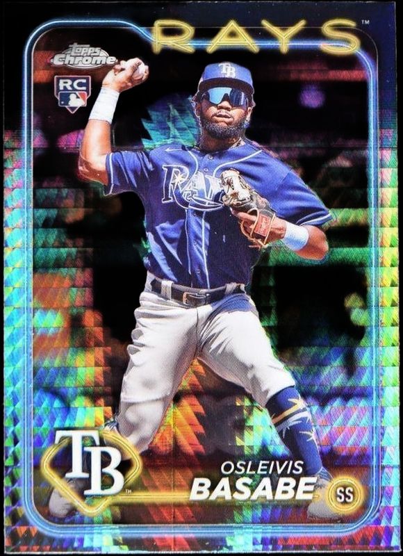 Osleivis Basabe 2024 Topps Chrome #41 Prism Refractor Rookie RAW