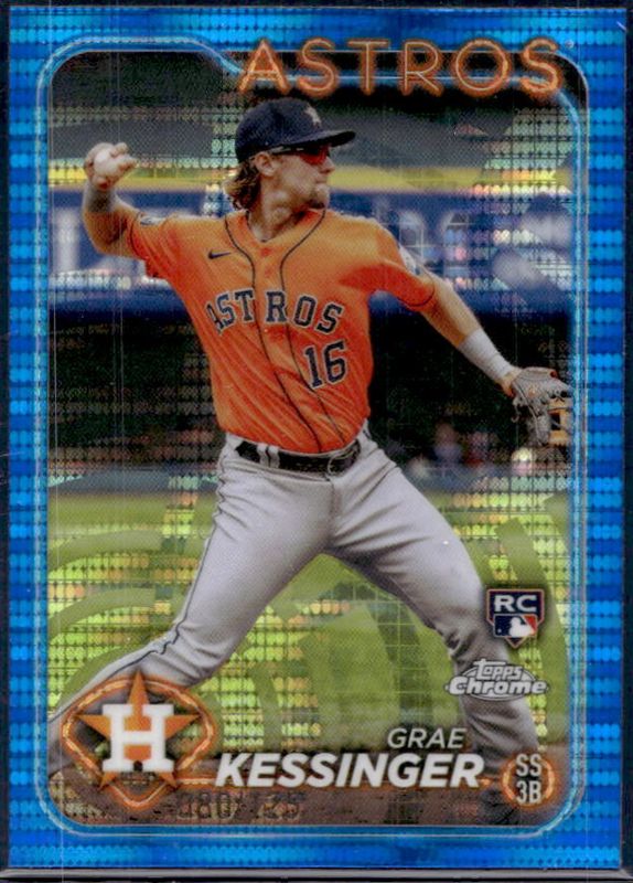 Grae Kessinger 2024 Topps Chrome #193 Blue Sonar Refractor /125 Rookie RAW