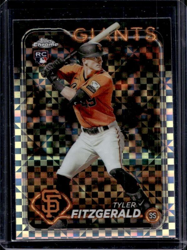 Tyler Fitzgerald 2024 Topps Chrome #131 X Fractor Rookie RAW