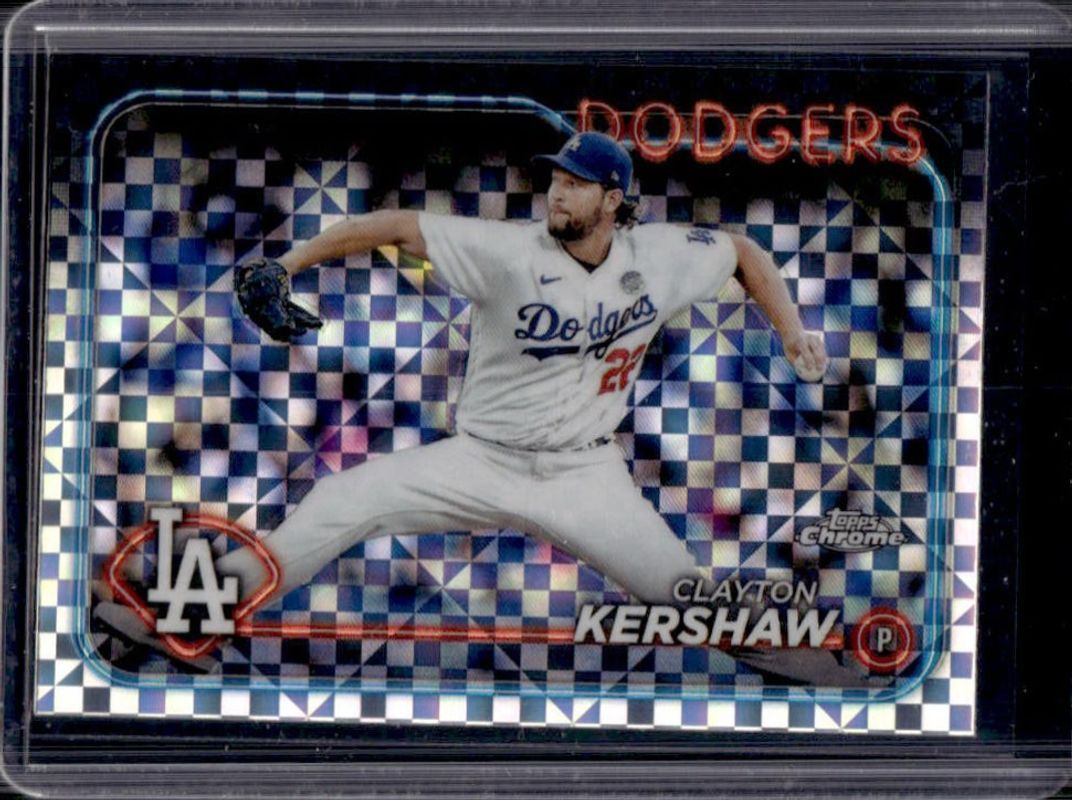 Clayton Kershaw 2024 Topps Chrome #110 X Fractor RAW