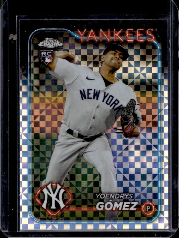 Yoendrys Gomez 2024 Topps Chrome #160 X Fractor Rookie RAW