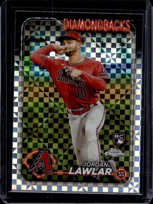 Jordan Lawlar 2024 Topps Chrome #229 X Fractor Rookie RAW