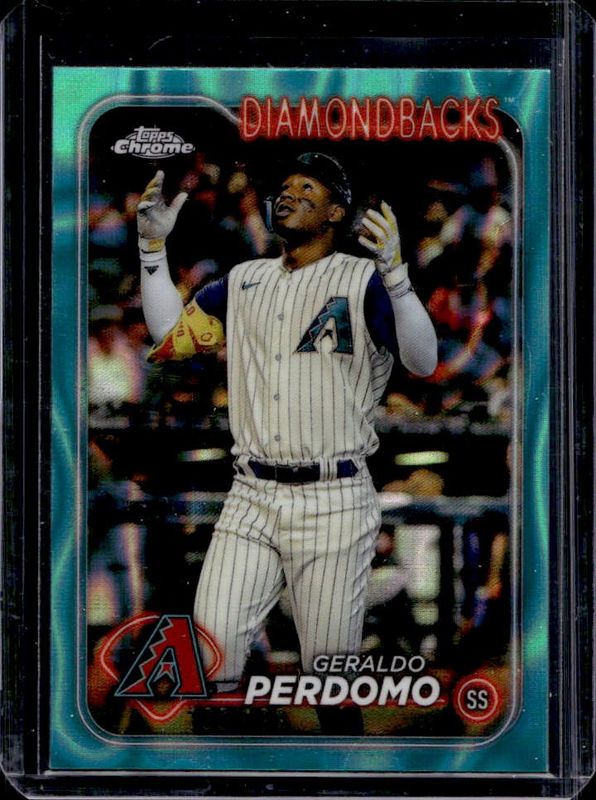 Geraldo Perdomo 2024 Topps Chrome #288 Aqua Lava Refractor /199 RAW