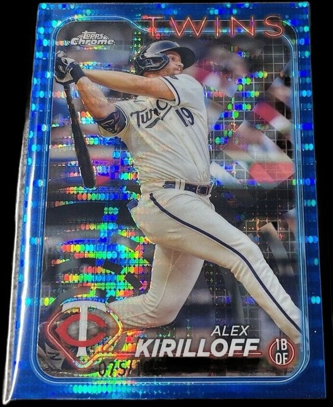 Alex Kirilloff 2024 Topps Chrome #206 Blue Sonar Refractor /125 RAW