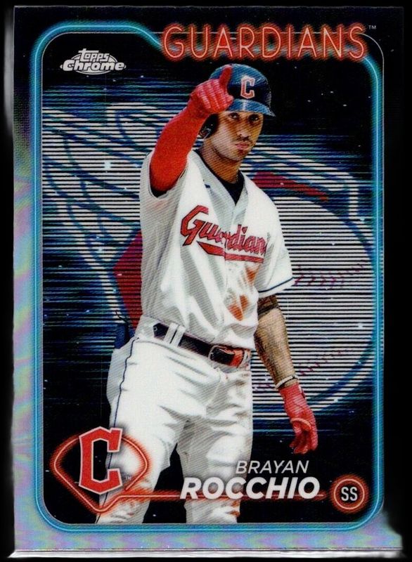 Brayan Rocchio 2024 Topps Chrome #113 Lightboard Logo Refractor RAW