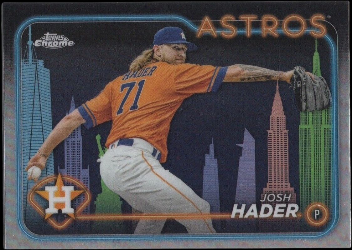 Josh Hader 2024 Topps Chrome #162 Big Apple Refractor /(SSP) RAW