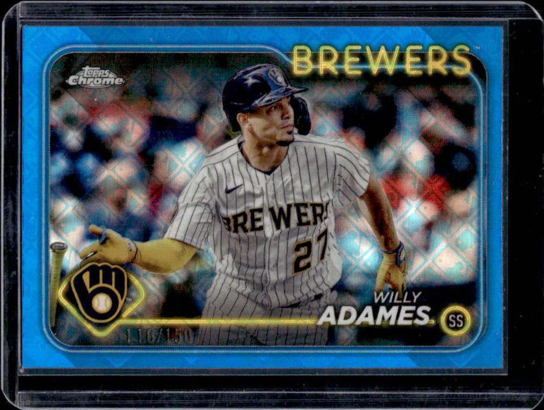 Willy Adames 2024 Topps Chrome Logofractor Edition #126 Blue /150 RAW