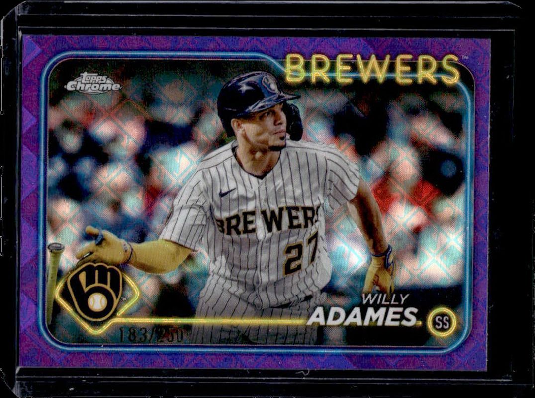 Willy Adames 2024 Topps Chrome Logofractor Edition #126 Purple /250 RAW