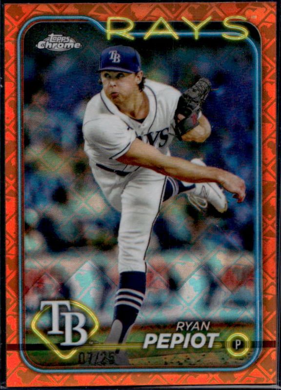 Ryan Pepiot 2024 Topps Chrome Logofractor Edition #128 Orange /25 RAW
