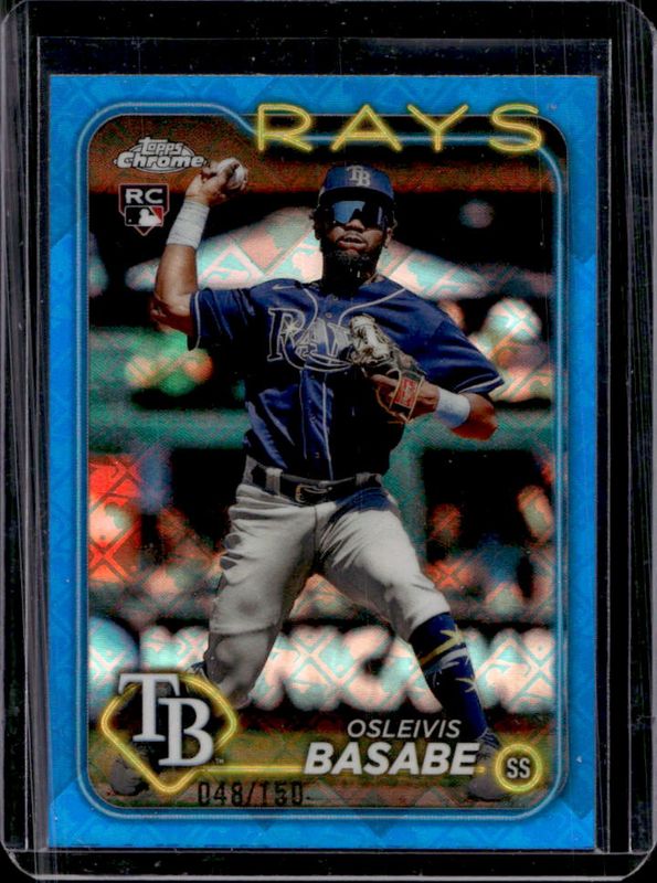 Osleivis Basabe 2024 Topps Chrome Logofractor Edition #41 Blue /150 Rookie RAW