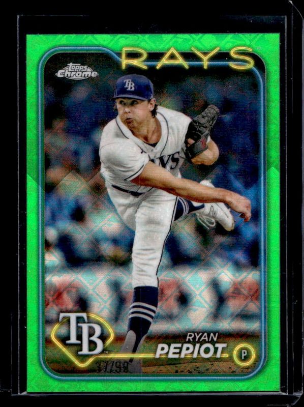 Ryan Pepiot 2024 Topps Chrome Logofractor Edition #128 Green /99 RAW