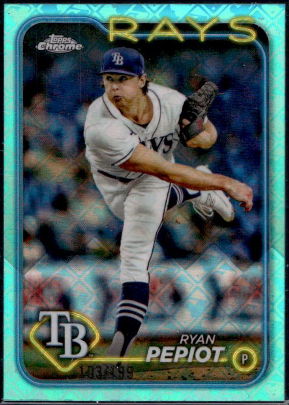 Ryan Pepiot 2024 Topps Chrome Logofractor Edition #128 Aqua /199 RAW