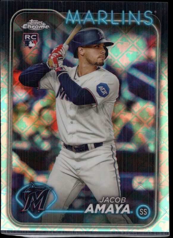 Jacob Amaya 2024 Topps Chrome Logofractor Edition #92 Base Rookie RAW