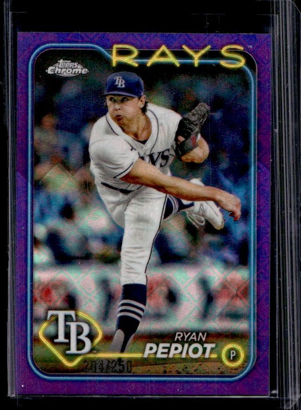Ryan Pepiot 2024 Topps Chrome Logofractor Edition #128 Purple /250 RAW