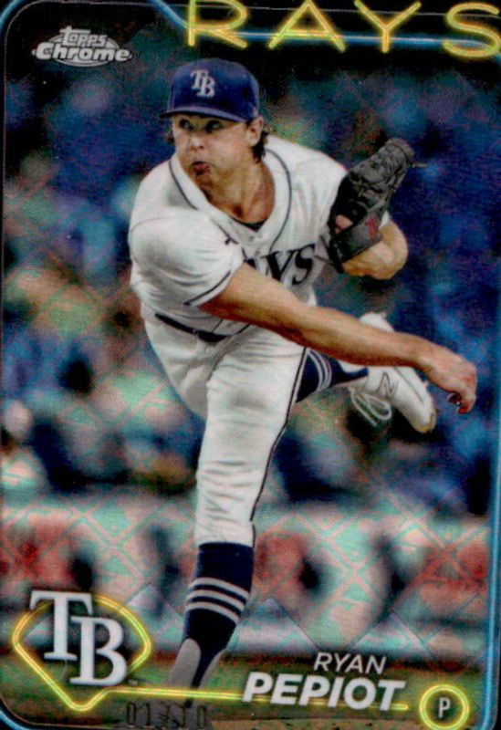 Ryan Pepiot 2024 Topps Chrome Logofractor Edition #128 Black /10 RAW