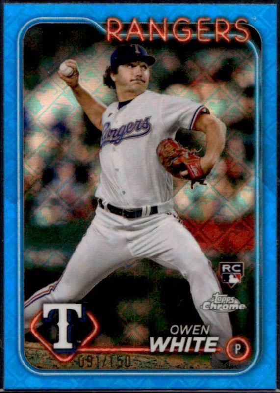 Owen White 2024 Topps Chrome Logofractor Edition #211 Blue /150 Rookie RAW