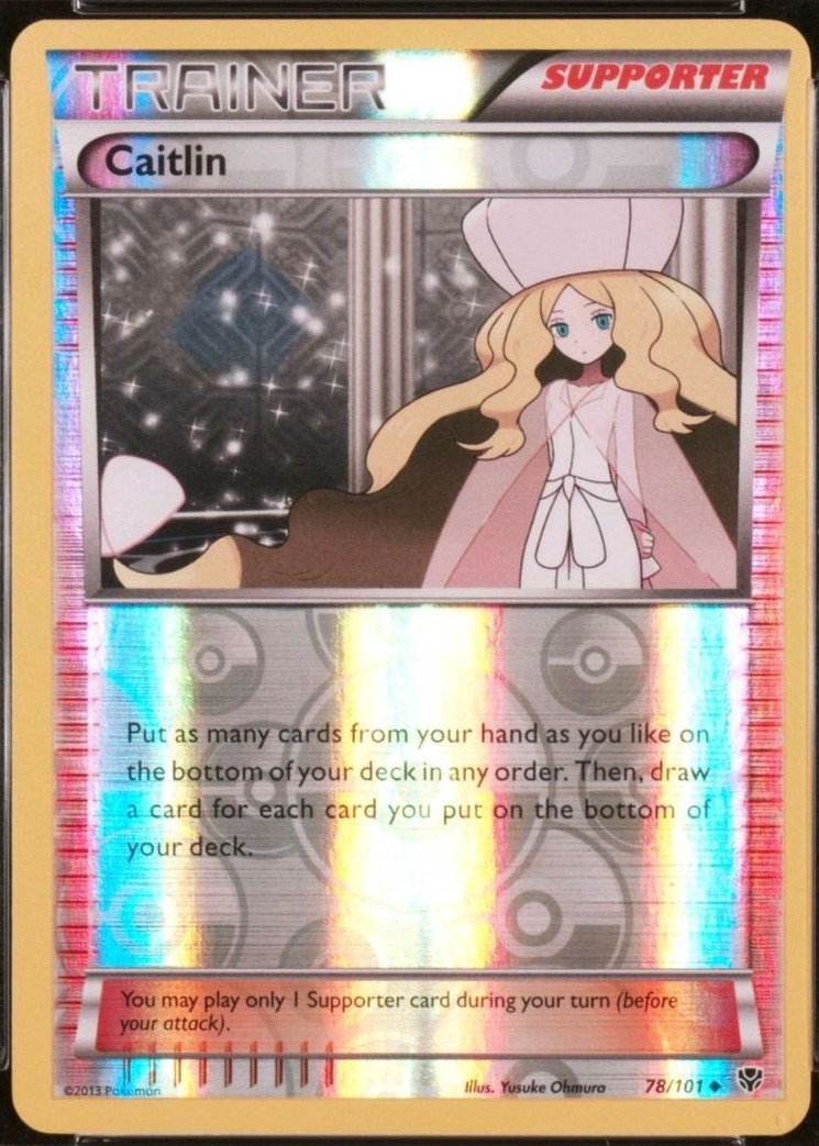 pokemon caitlin card Full Art - 189/198 - Chilling Reign Put any number of cards from your hand on the bottom of your deck in any order Pokemon Caitlin #132/198 Reverse Holo