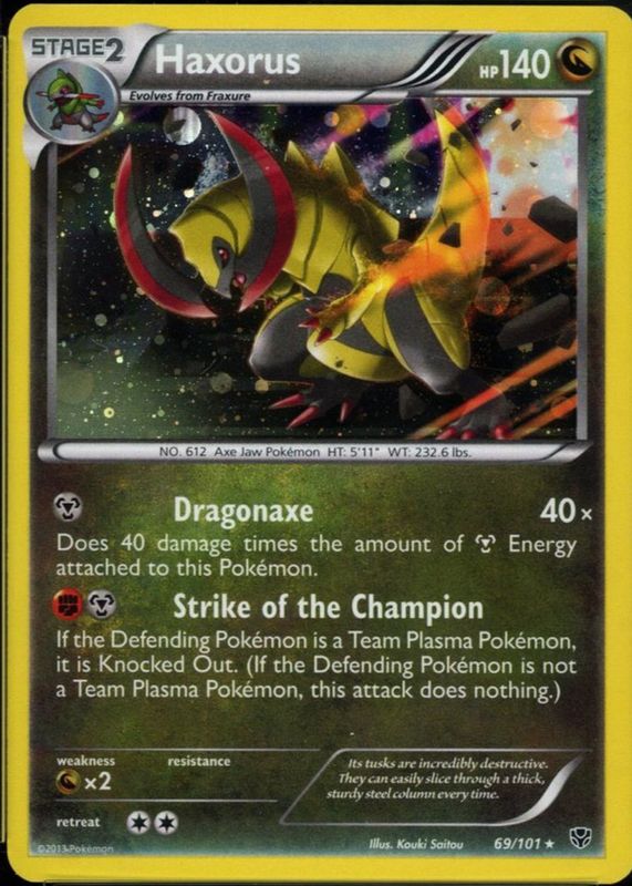 Haxorus 2013 Black & White: Plasma Blast #069/101 Promo (Cosmos Holo) BGS 10 PRISTINE