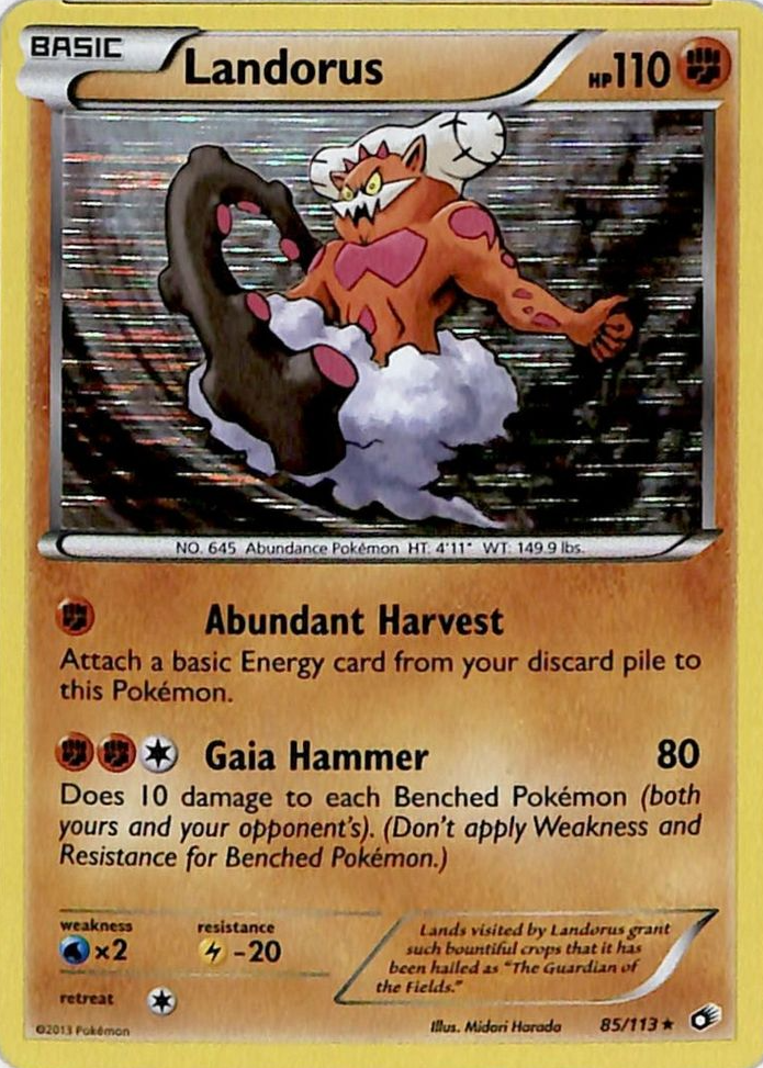 Landorus 2013 Black & White: Legendary Treasures #085/113 Holo Price Guide  - Sports Card Investor