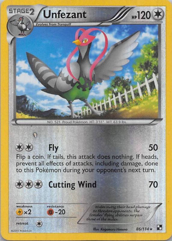 2011 Black & White #086/114 Reverse Holo