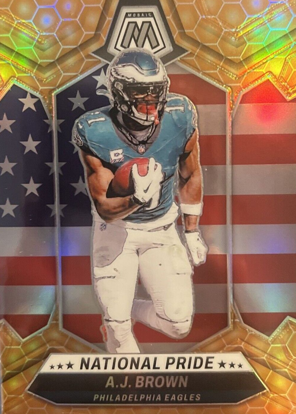 AJ Brown 2024 Mosaic #265 National Pride - Honeycomb /(SSP) Price