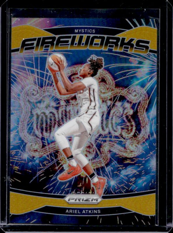 Ariel Atkins 2024 Prizm WNBA #3 Fireworks - Gold /10 RAW