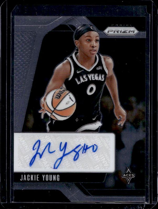 Jackie Young 2024 Prizm WNBA #SG-JY Signatures RAW