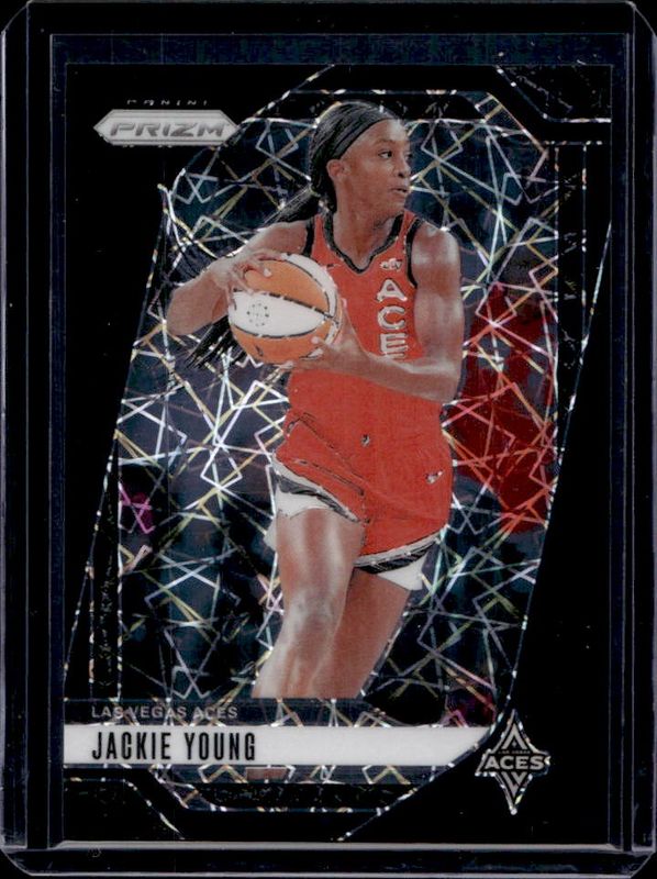 Jackie Young 2024 Prizm WNBA #1 Black Velocity /39 RAW