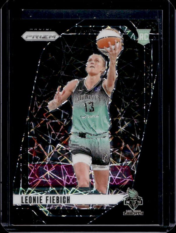 Leonie Fiebich 2024 Prizm WNBA #30 Black Velocity /39 RAW