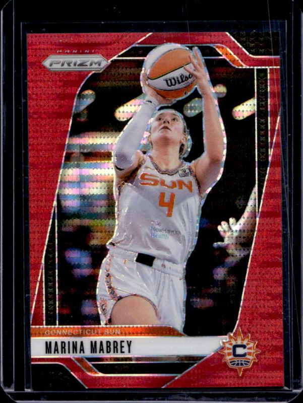 Marina Mabrey 2024 Prizm WNBA #132 Red Pulsar /299 RAW
