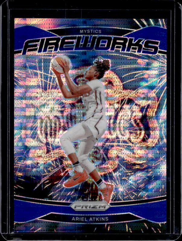 Ariel Atkins 2024 Prizm WNBA #3 Fireworks - Blue Pulsar /199 RAW