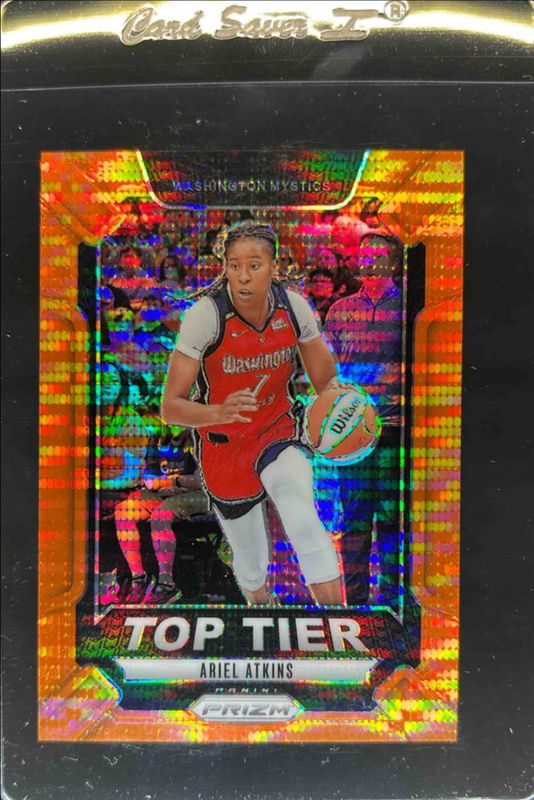 Ariel Atkins 2024 Prizm WNBA #10 Top Tier - Orange Pulsar /75 RAW
