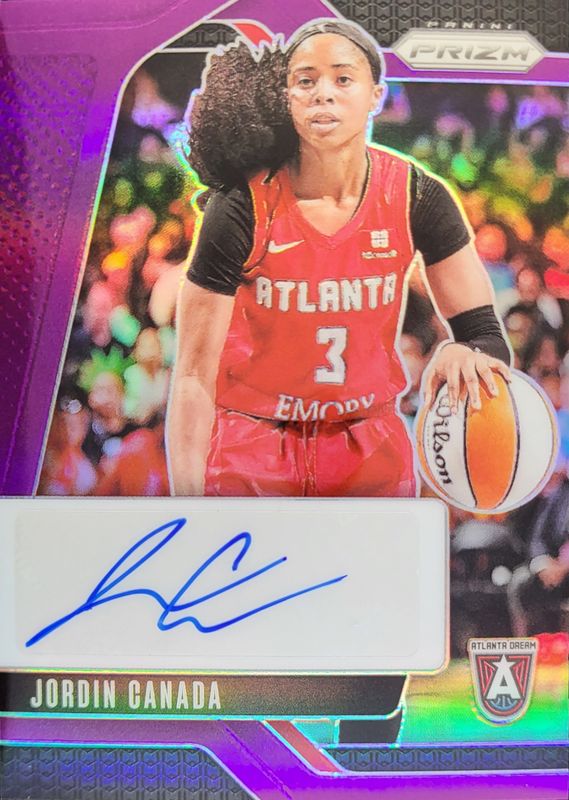 Jordin Canada 2024 Prizm WNBA #SG-JC Signatures - Purple /49 RAW